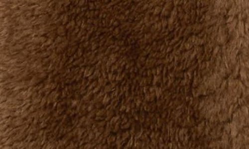 Shop Reiss Darla Double Breasted Faux Fur Coat In Brown