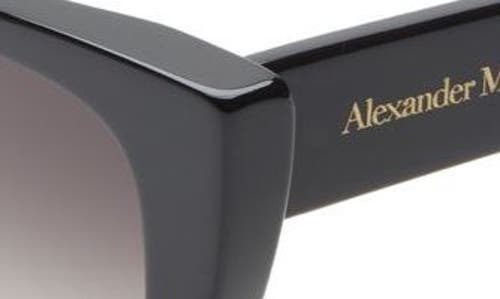 Shop Alexander Mcqueen 54mm Gradient Cat Eye Sunglasses In Black/grey Gradient