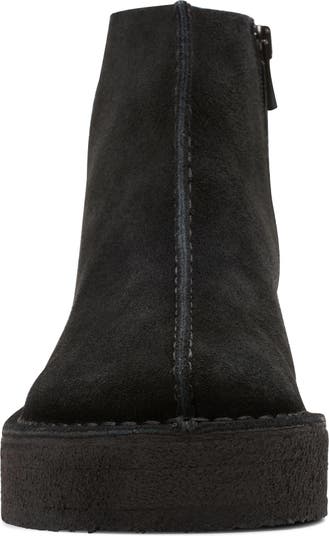 Clarks black cheap wedge boots