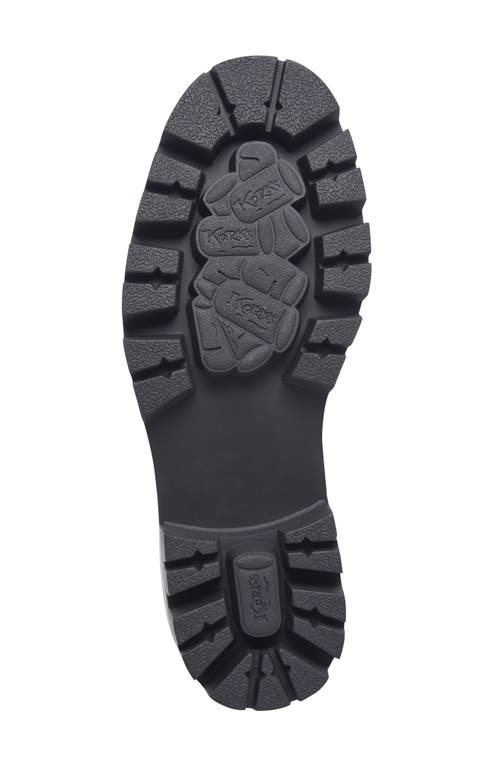 Korks Vail Lug Sole Combat Boot In Black