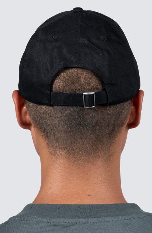 Pleasures Bubble Logo Cotton Twill Polo Cap In Black