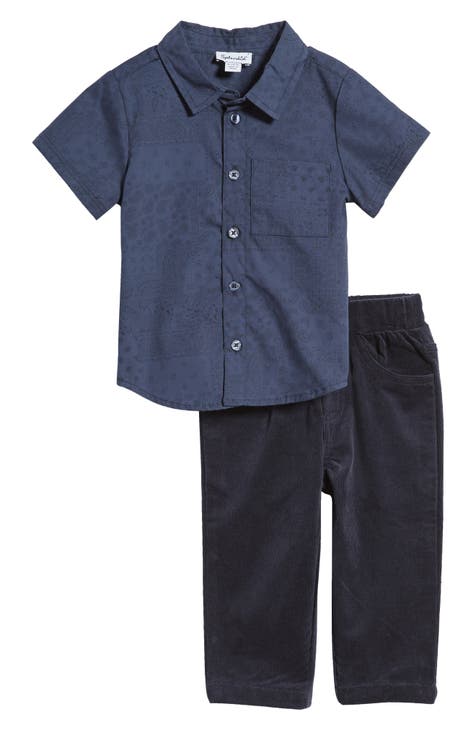 Paisley Button-Down Shirt & Pants Set (Baby)