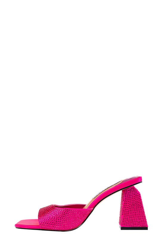 Lady Couture Women's Reese Embellished Block Heel Sandals In Fuchsia
