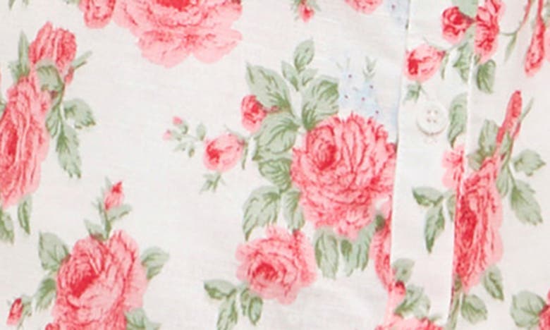 ENDLESS ROSE ENDLESS ROSE FLORAL LINEN & COTTON SHIRTDRESS