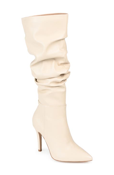 Sarie Ruched Shaft Pointed Toe Stiletto Boot - Extra Wide Calf (Women)