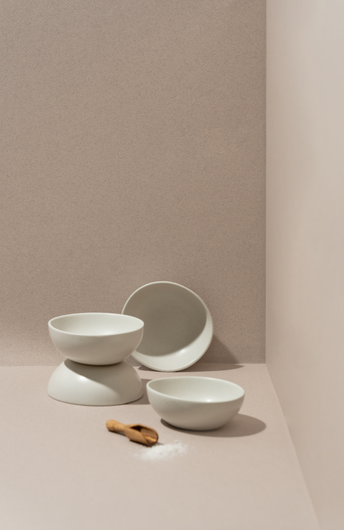 Gharyan Stoneware Stoneware Condiment Bowl Set Of 4 In White