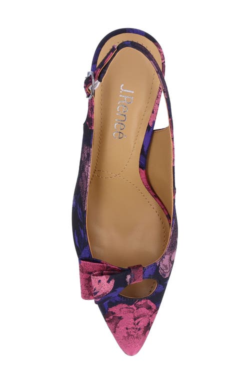 Shop J. Reneé Rayne Slingback Pointed Toe Pump In Black/pink/purple