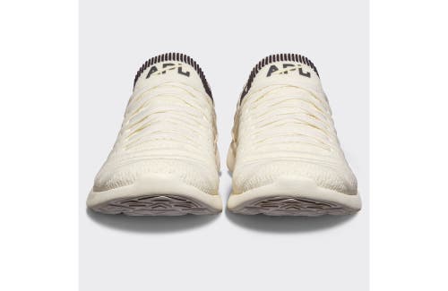 Shop Apl Athletic Propulsion Labs Techloom Wave Sneakers In Ivory/iron/ribbed