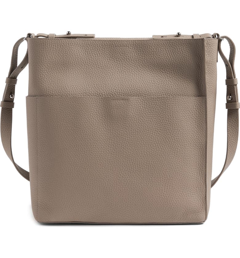 ALLSAINTS Mast Shoulder Tote, Main, color, MUSHROOM GREY