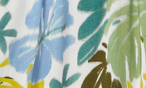 Estelle Antibes Floral Shift Dress In Sky/citron