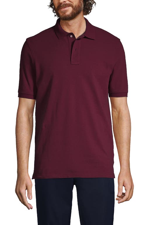 Shop Lands' End School Uniform Young  Short Sleeve Mesh Polo Shirt In Burgundy