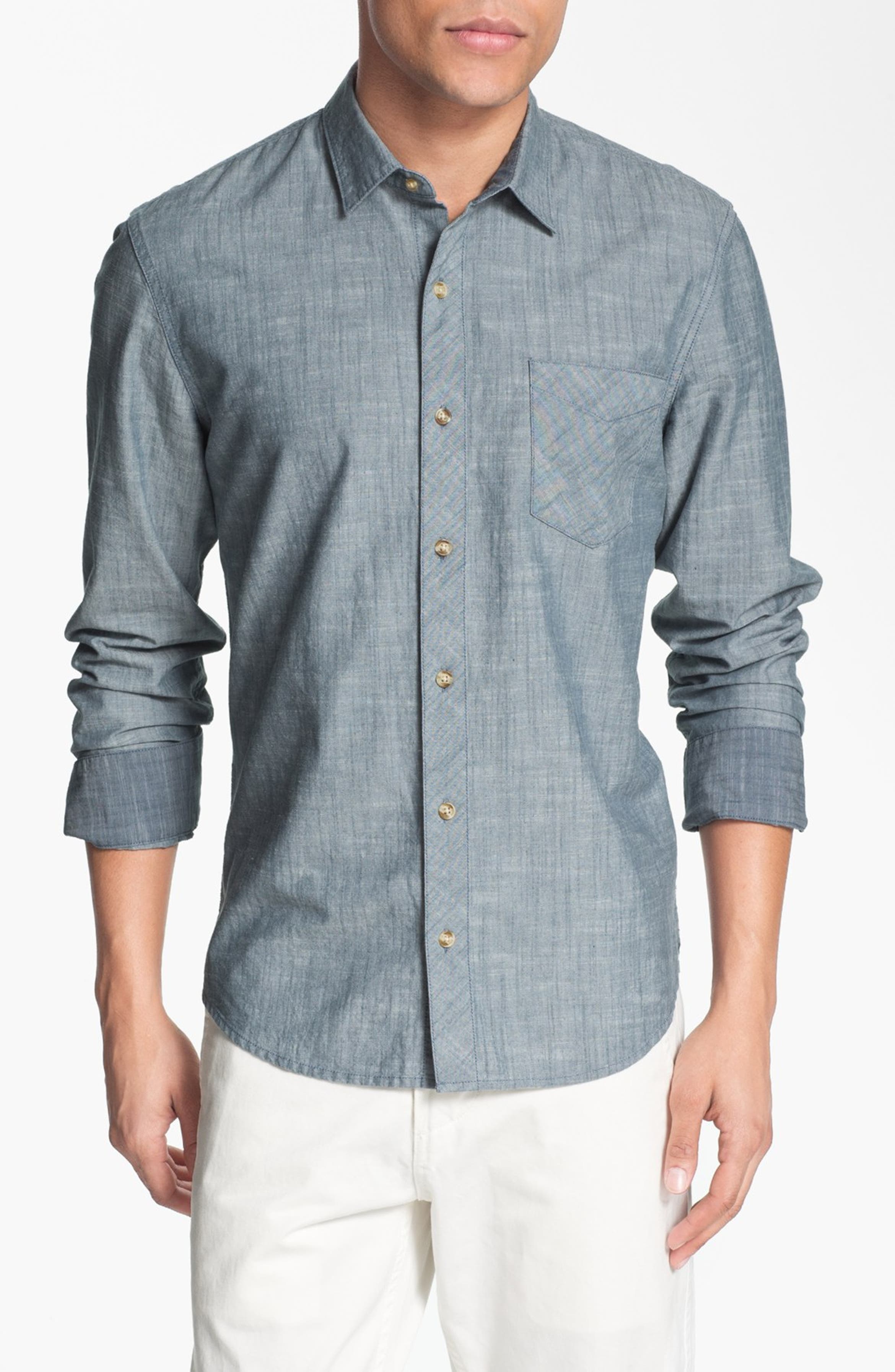 1901 Regular Fit Chambray Sport Shirt | Nordstrom