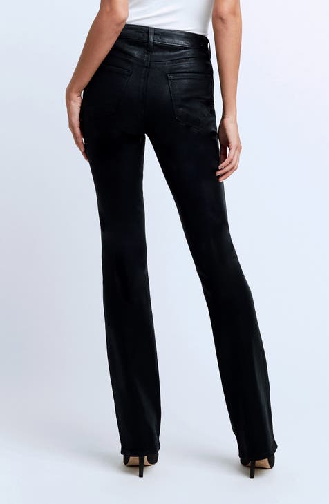 Women's High-Rise Black Flare Jeans, Women's Bottoms