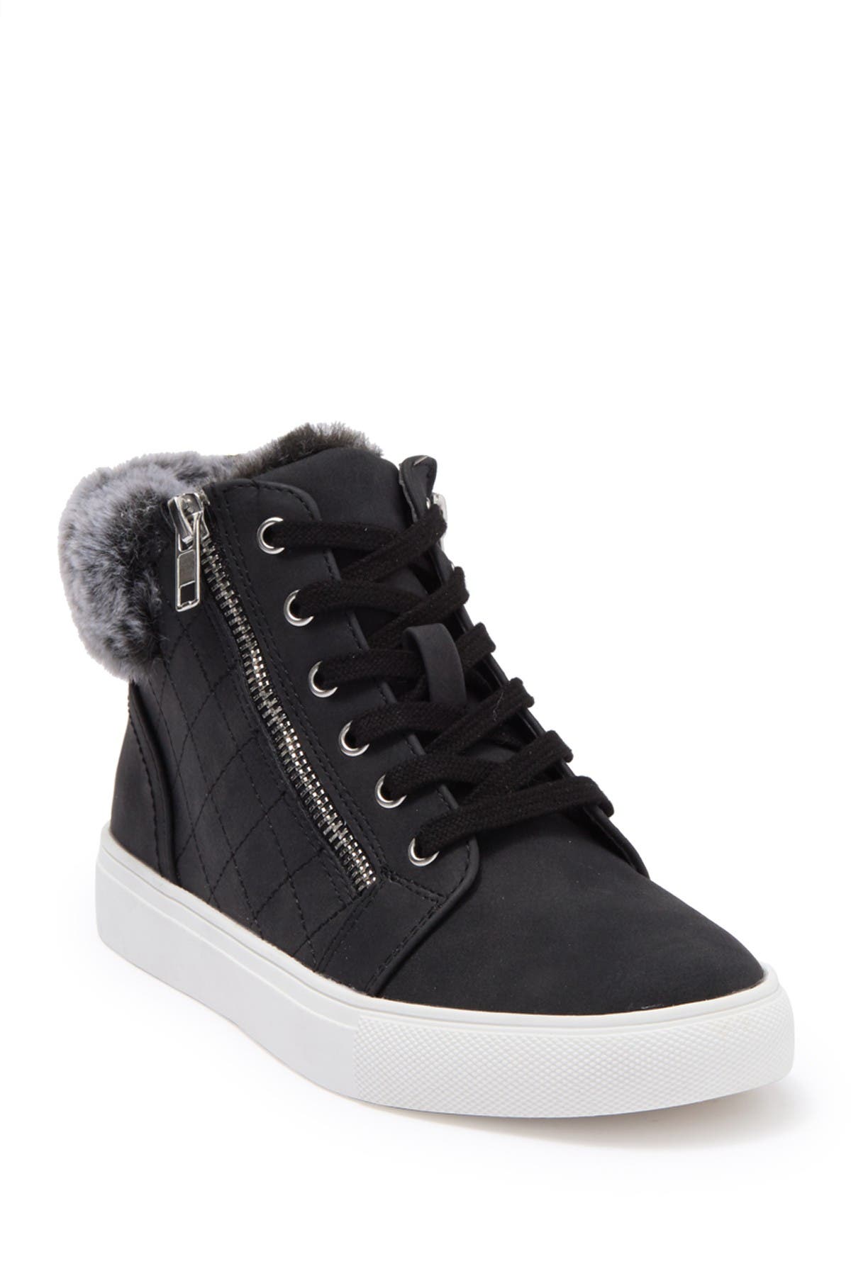 high top fur lined sneakers