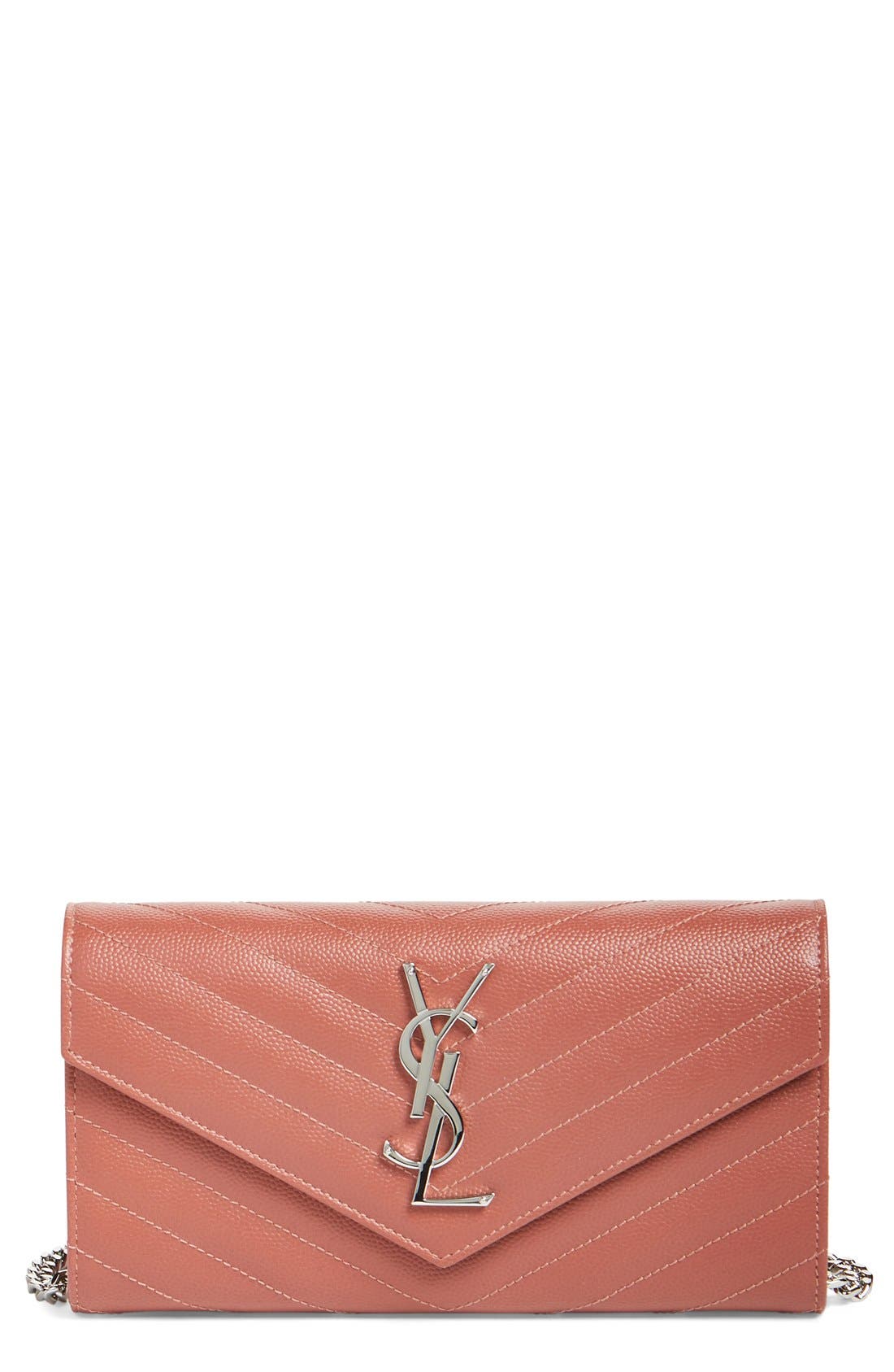 small monogram mattelasse leather chain wallet