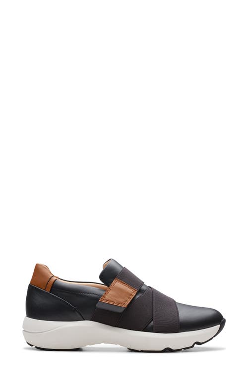 Clarksr Clarks(r) Tivoli Strap Sneaker In Black Leather