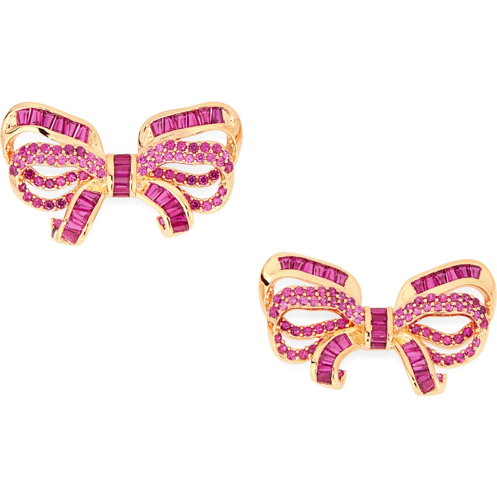 JUDITH LEIBER JUDITH LEIBER COUTURE PAVÉ CRYSTAL BOW STUD EARRINGS