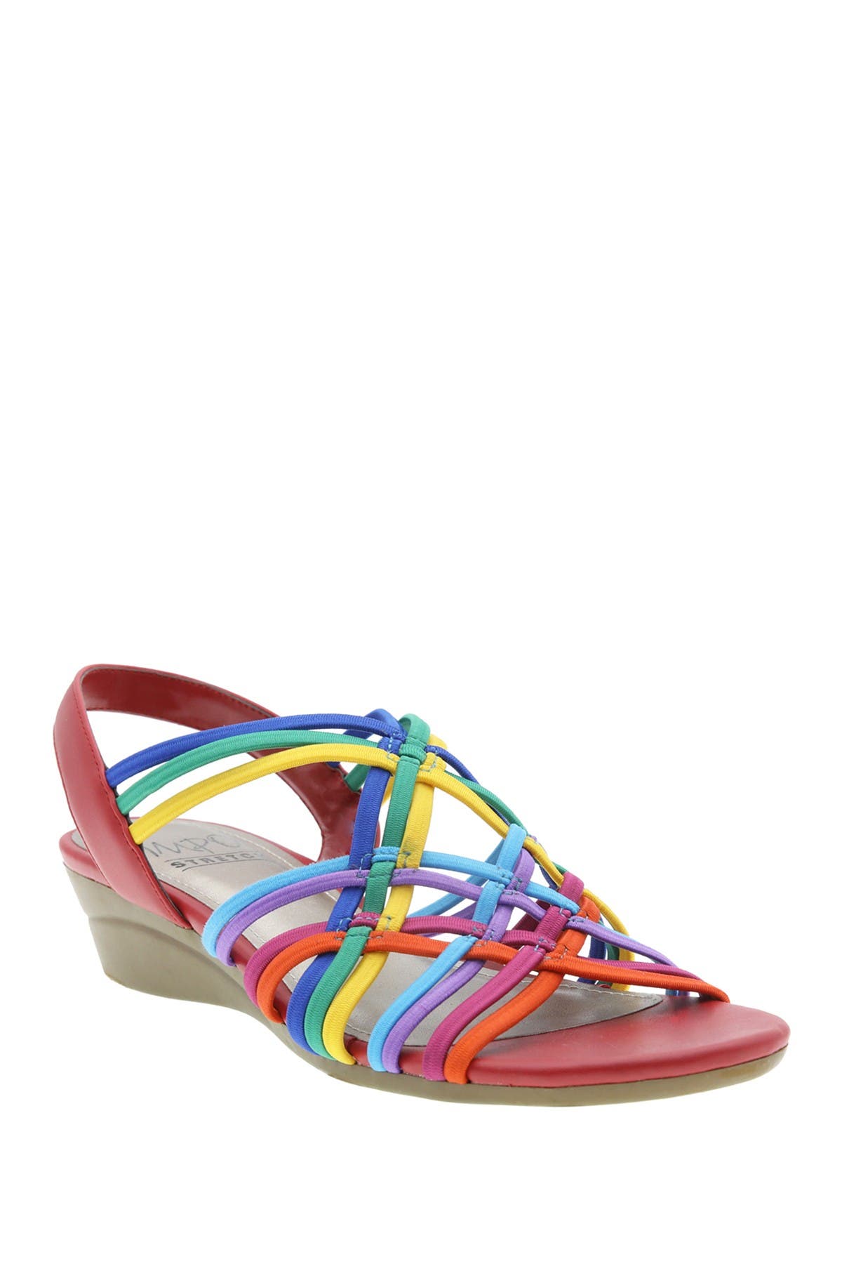 Impo Rainelle Stretch Wedge Sandal In Bright Mul
