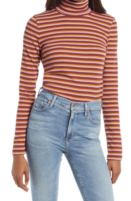 Madewell Stripe Ribbed Turtleneck Nordstrom Rack