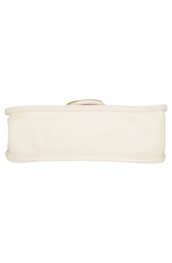 Shop Valentino Garavani Mini Vlogo East/west Leather Shoulder Bag In Ivory