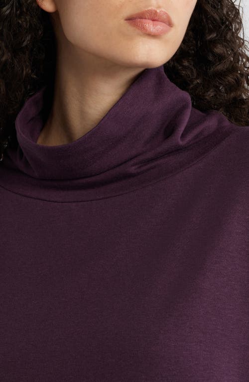 Shop Eileen Fisher Drapey Funnel Neck Top In Violet