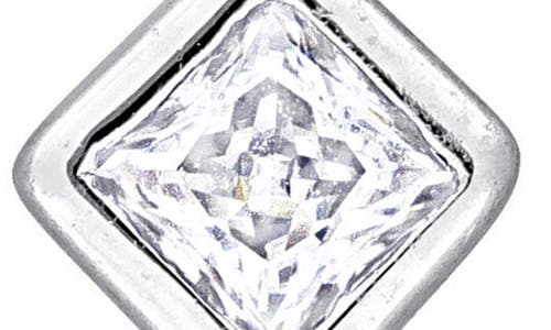 Delmar Lab-created Moissanite Linear Drop Earrings In Silver/white