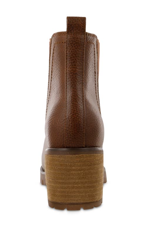 Mia Jody Womens Faux Leather Ankle Chelsea Boots In Luggage