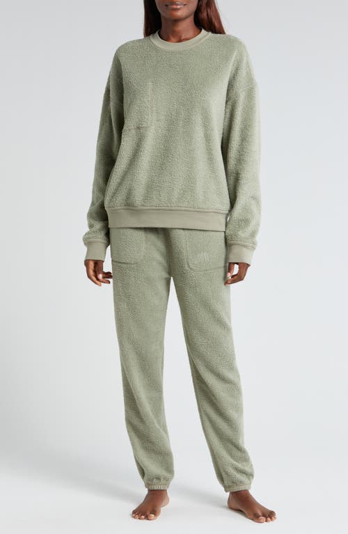 Lunya Silksweats™ Oversize Cotton Blend Pajama Sweatshirt In Shaded Olive