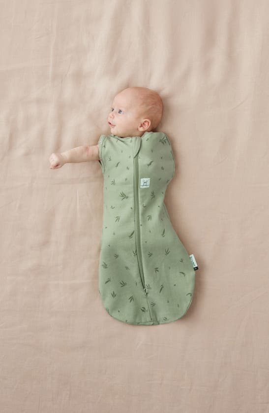 Ergopouch 0.2 Tog Organic Cotton Cocoon Swaddle Sack In Green