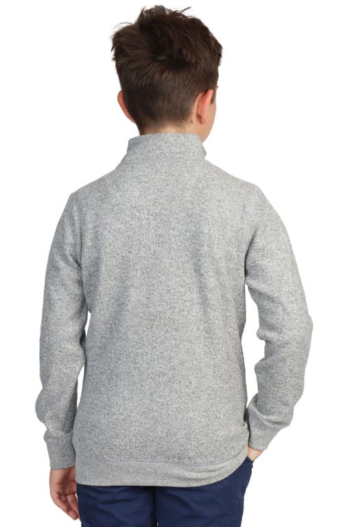Tailorbyrd Kids' Cozy Quarter-zip Pullover In Grey Heather