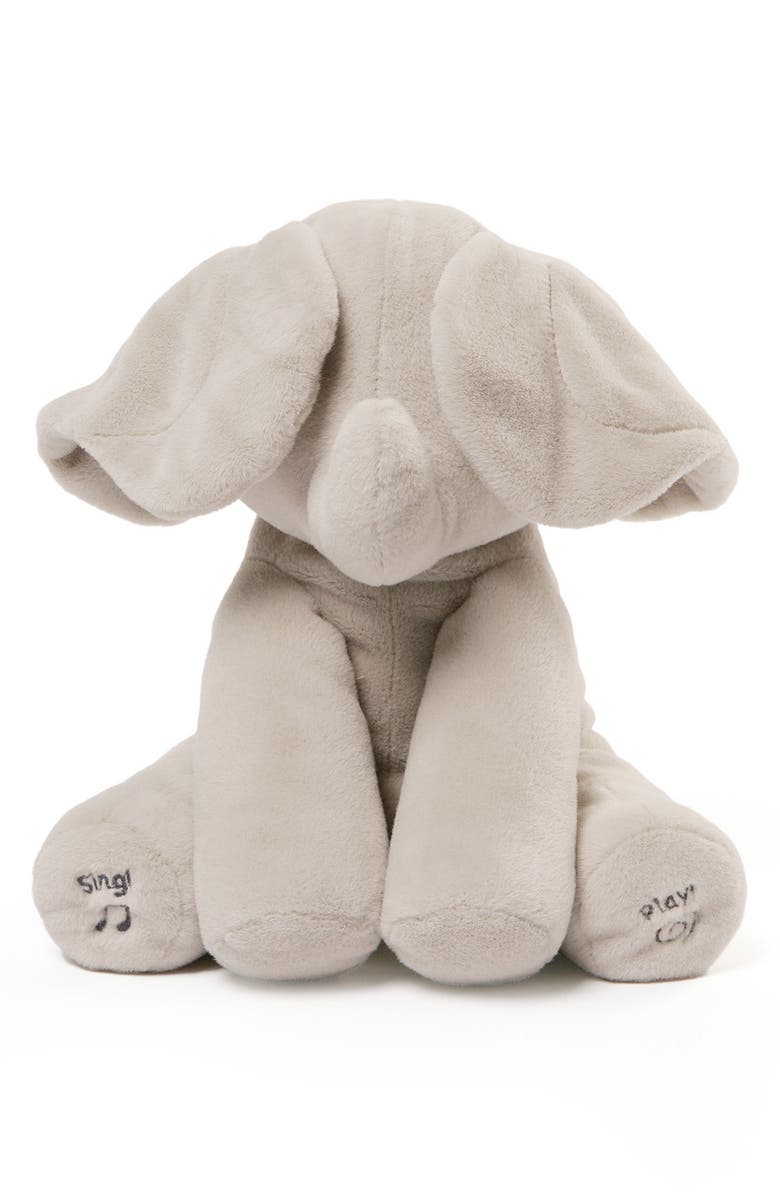 Gund Baby Animated Flappy Gray Elephant Plush Toy Sings Plays Peek A