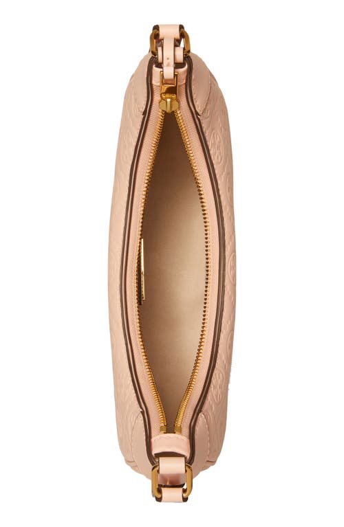 Tory Burch T Monogram Crescent Bag In Blush