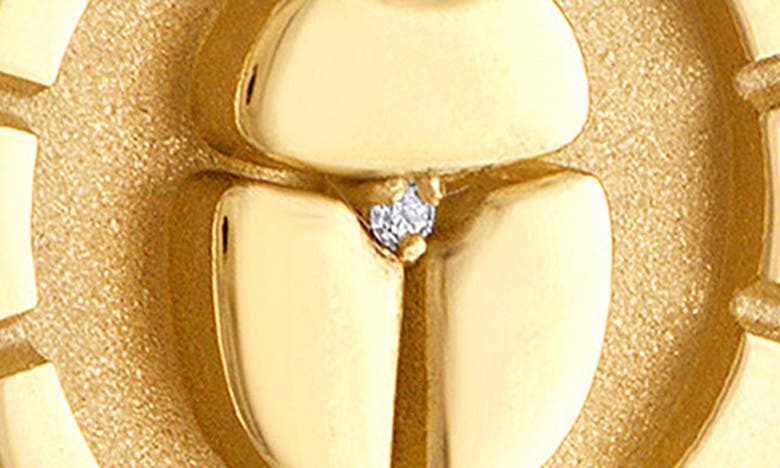 Shop Pamela Zamore Rebirth & Renewal Scarab Diamond Pendant Necklace In Gold