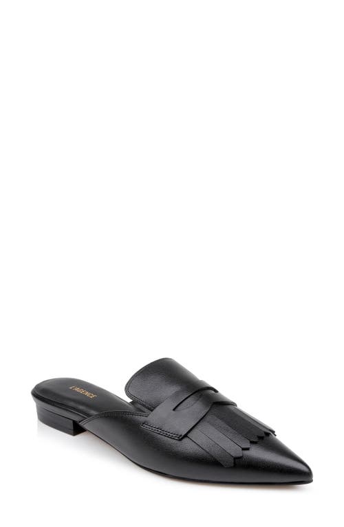 L'AGENCE Barbe II Pointed Toe Kiltie Fringe Loafer Mule Leather at Nordstrom,
