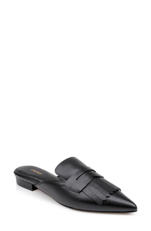 Shop L Agence L'agence Barbe Ii Pointed Toe Kiltie Fringe Loafer Mule In Black Leather