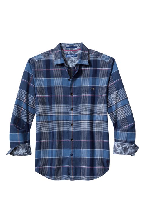 Shop Tommy Bahama Canyon Beach Pebble Cay Flannel Button-up Shirt In Dockside Blue