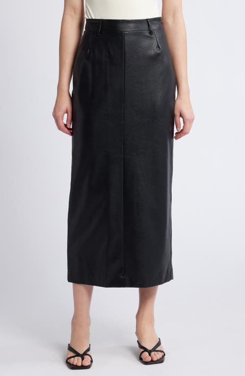 Shop Pixie Market Yve Faux Leather Maxi Skirt In Black