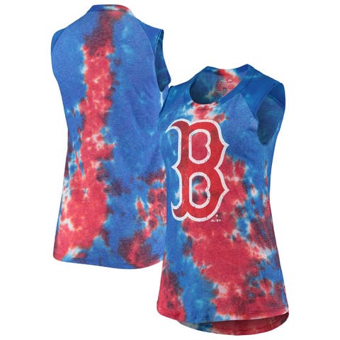 Majestic Youth Boston Red Sox Tri-Blend Raglan 3/4 Sleeve Shirt Red/Navy  Medium