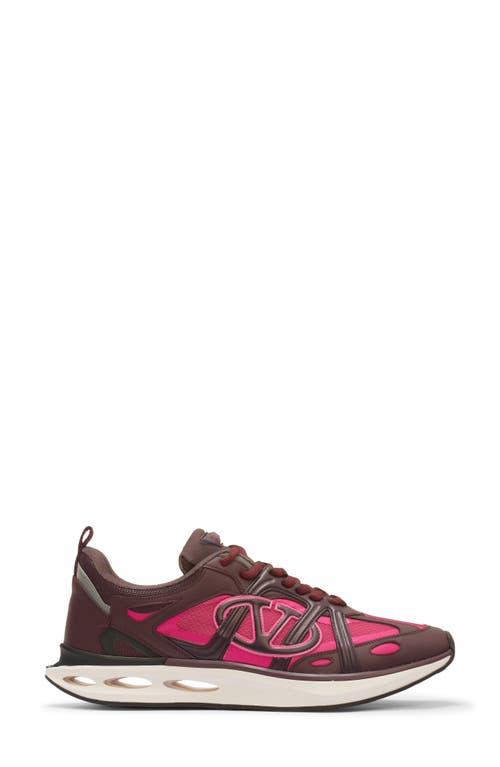 Shop Valentino Garavani Vlogo Easyjog Sneaker In Rubin/pink/silver