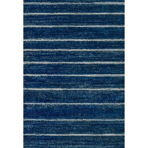 Jonathan Y Williamsburg Minimalist Stripe Area Rug In Navy/cream