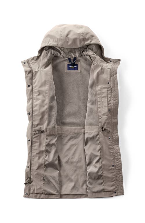 Shop Lands' End Squall Hooded Waterproof Raincoat In Soft Taupe