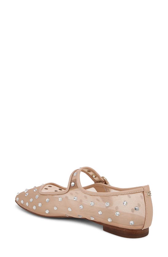 Sam Edelman Michaela Shine Mary Jane Flat Vintage Pink Mesh In Vintage Pink