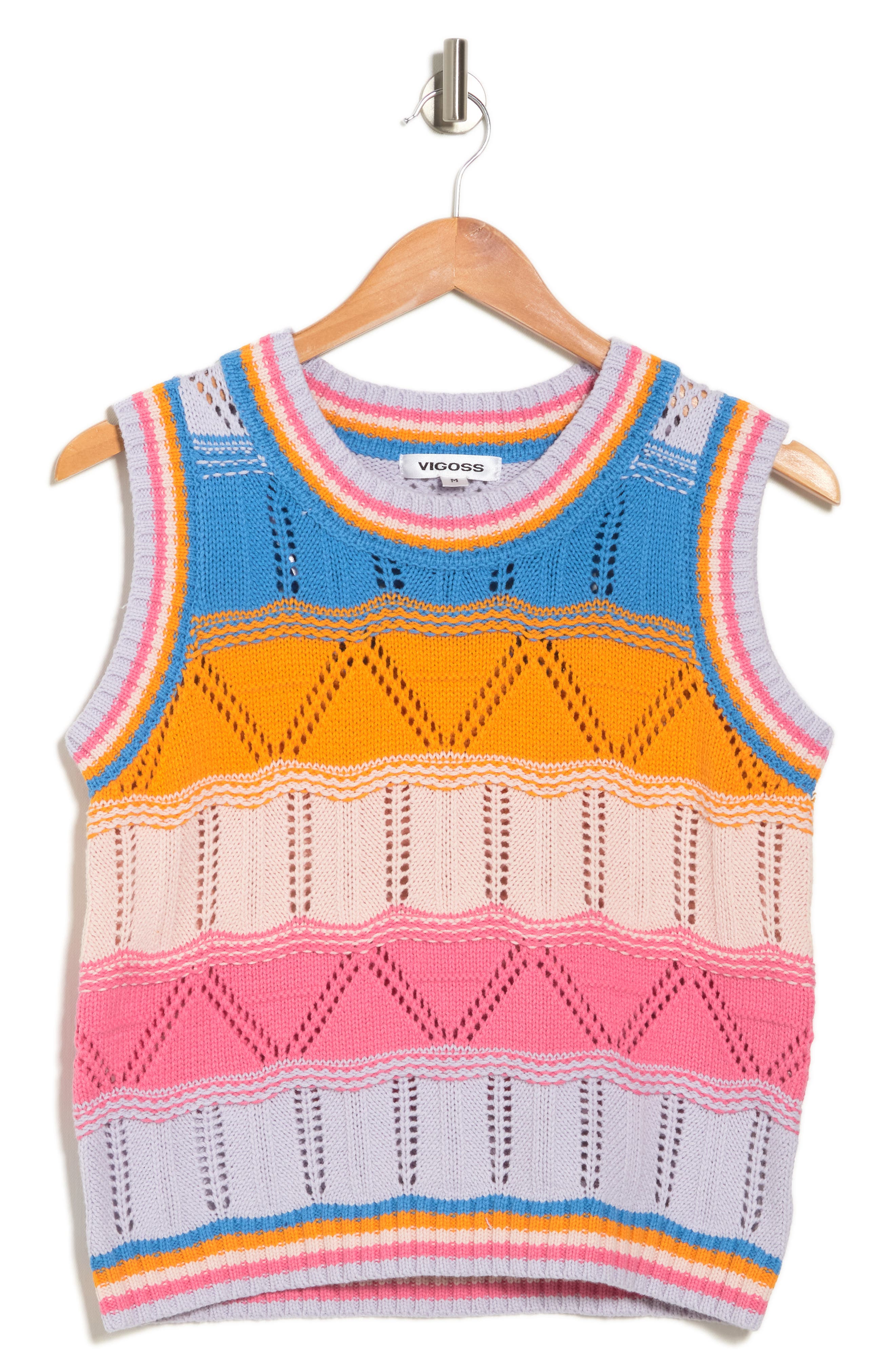 Vigoss Colorblock Stripe Pointelle 