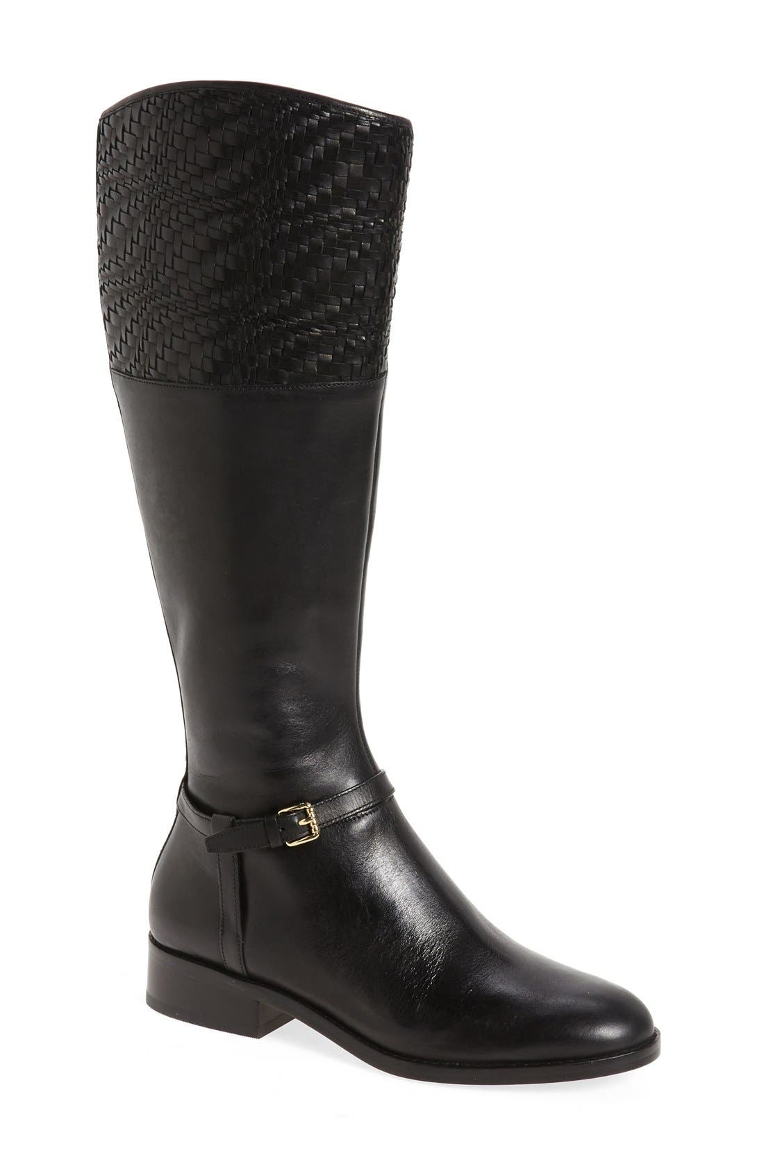 Cole Haan 'Genevieve' Woven Cuff Riding Boot (Women) Nordstrom