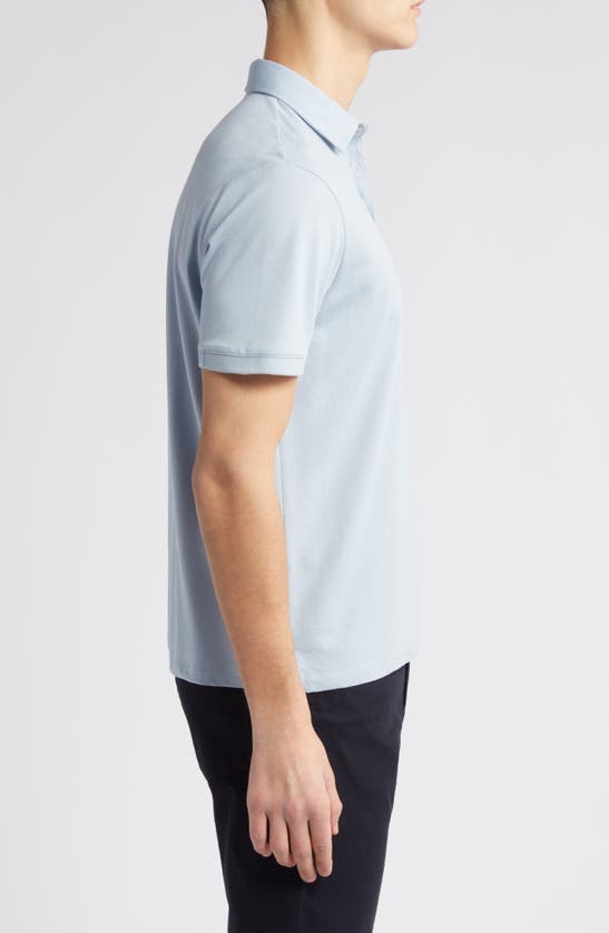 Shop Robert Barakett Texture Polo In Light Blue