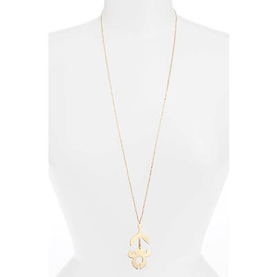 Lele Sadoughi Iris Stem Shadow Pendant Necklace