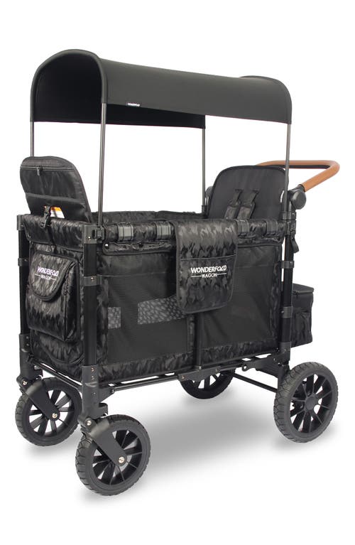 WonderFold W2 Luxe 2-Passenger Multifunctional Stroller Wagon in Elite Black Camouflage at Nordstrom