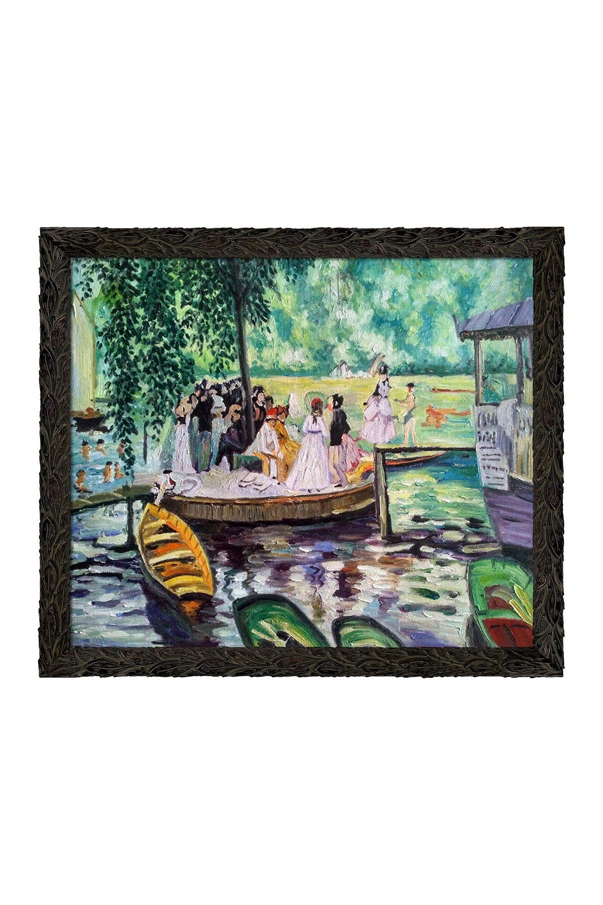 overstockArt Boating on The Seine Artwork by Renoir with Renaissance Champagne Frame overstockArt Boating on The Seine Artwork by Renoir with Renaissance Champagne Frame