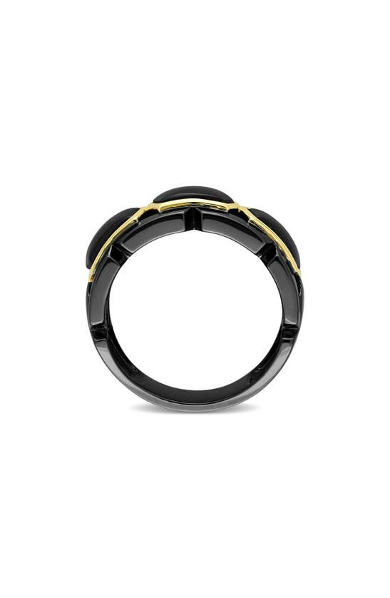 Delmar Onyx Bang Ring In Black