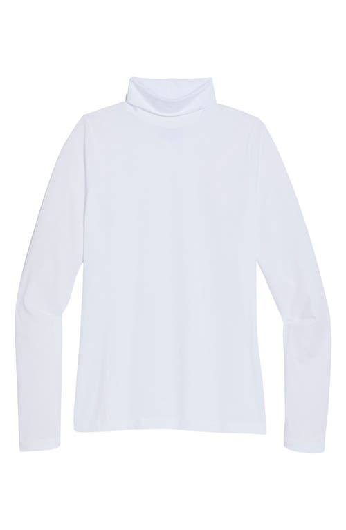 vineyard vines Pima Cotton Jersey Turtleneck Top in White Cap at Nordstrom, Size X-Small